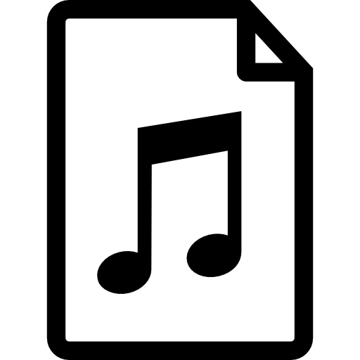 documento musical icono gratis