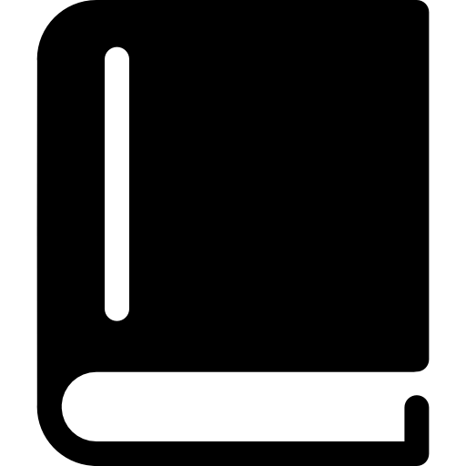 buch mit schwarzem einband geschlossen kostenlos Icon