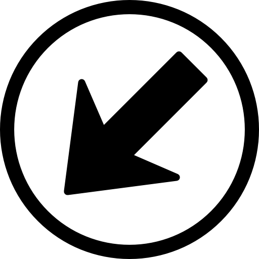 arrow pointing down and left