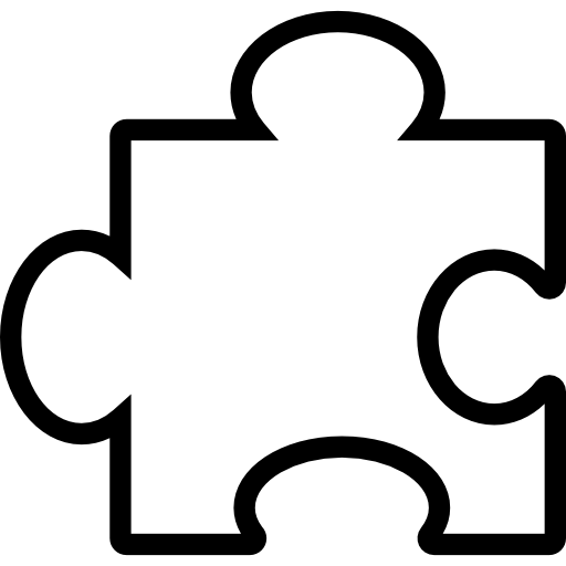 Puzzle piece outline free icon