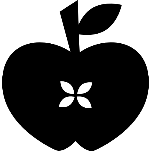 corazón de manzana icono gratis