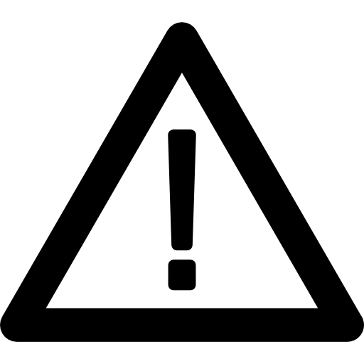 삼각형 경고 표시 무료 아이콘