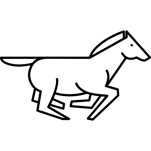 Free Icon | Running horse outline