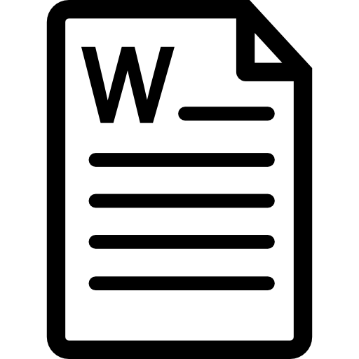 Microsoft word document file - Free interface icons