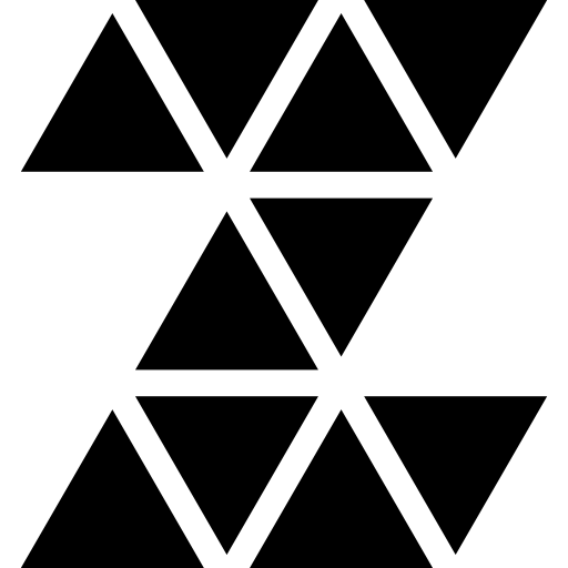 polygonaler buchstabe z kleiner dreiecke kostenlos Icon