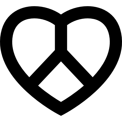 Amor y símbolo de la paz | Icono Gratis