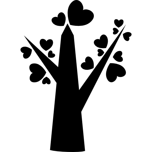 Hearts tree free icon
