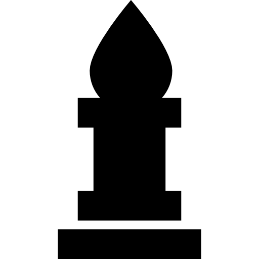 Design PNG E SVG De Figura De Xadrez Do Bispo Branca Para Camisetas