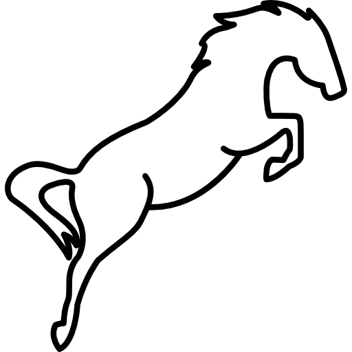 Jumping Horse Outline