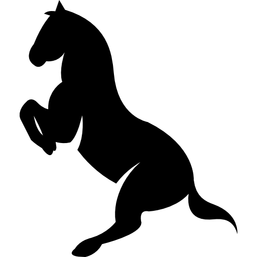 Cavalo de corrida de pé representam Ícone grátis