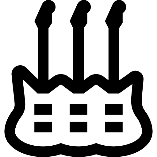 guitarra de cuello múltiple icono gratis