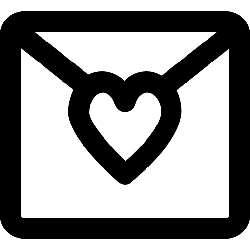 Love letter Vector Market Bold Rounded icon