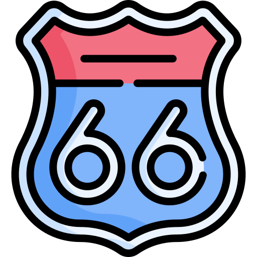 ruta 66 icono gratis