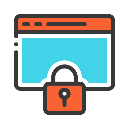 seguridad de internet icono gratis