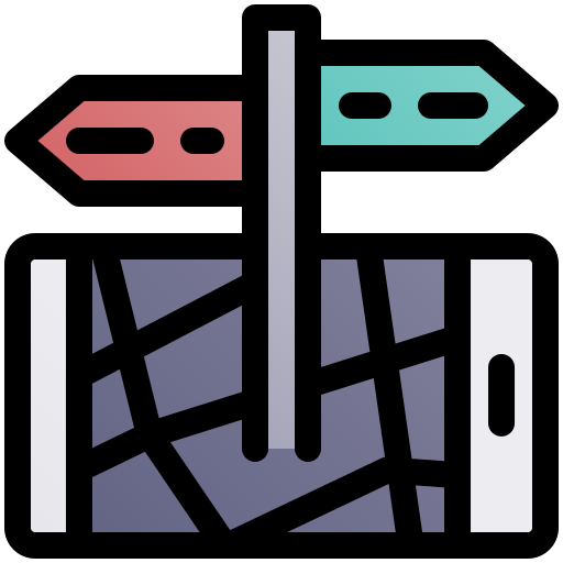 teléfono gps icono gratis