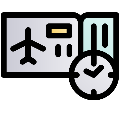 tiempo de vuelo icono gratis