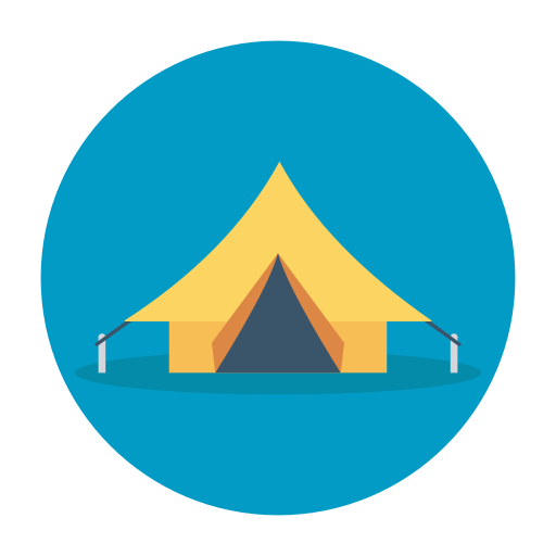 carpa para camping icono gratis