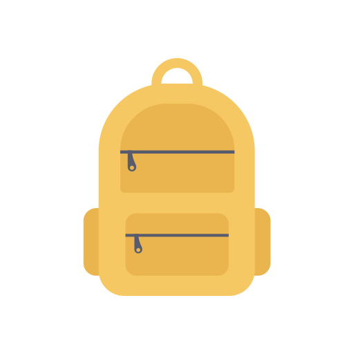 bolsa para la escuela icono gratis