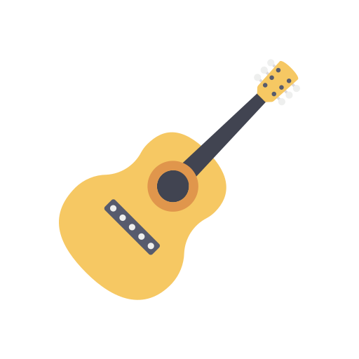 Guitar Dinosoft Flat icon