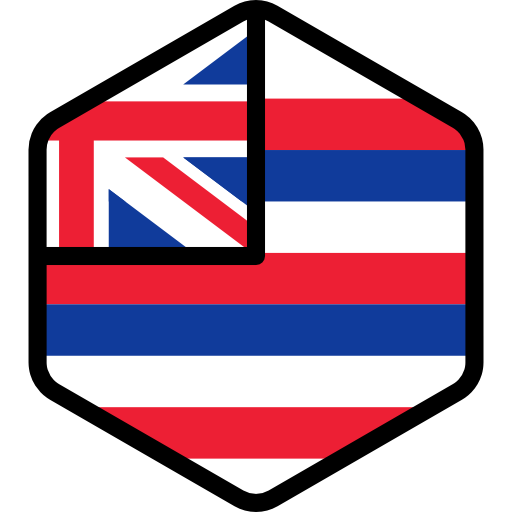 Hawaii Flags Hexagonal Icon