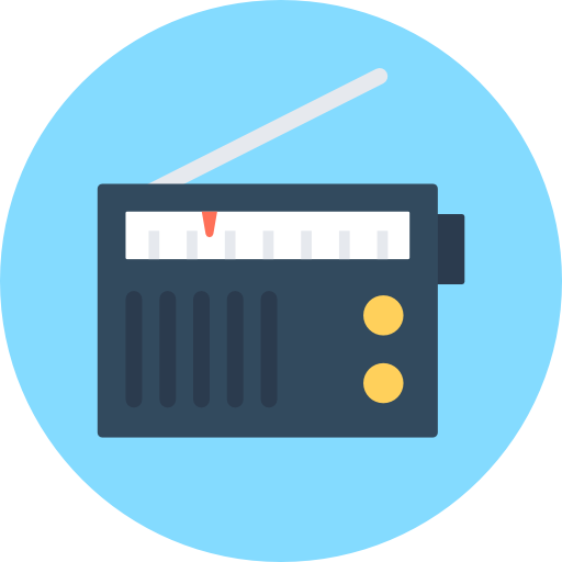 Radio Flat Color Circular icon