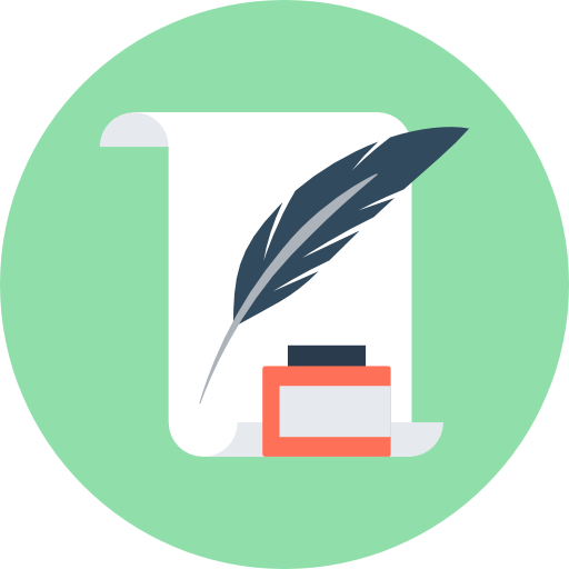 Quill Flat Color Circular icon