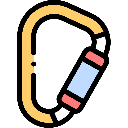 Carabiner Detailed Rounded Lineal color icon