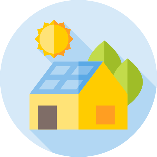 Solar panels Flat Circular Flat icon