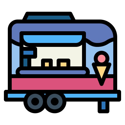 Ice cream truck - Free transportation icons