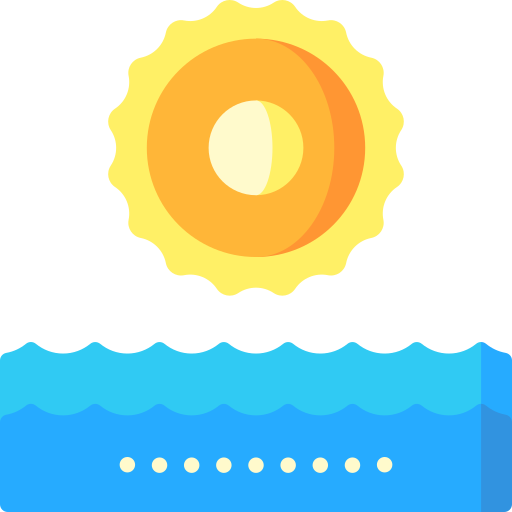 estanque solar icono gratis