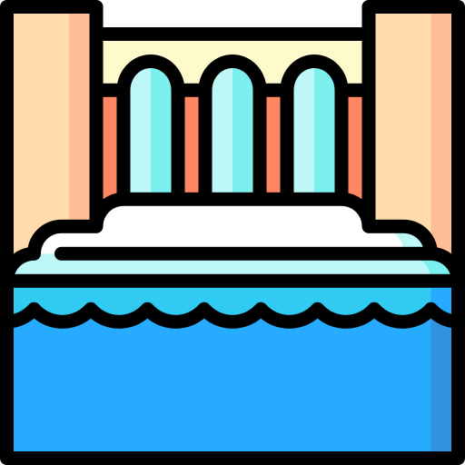 Hydroelectric Dam Special Lineal Color Icon