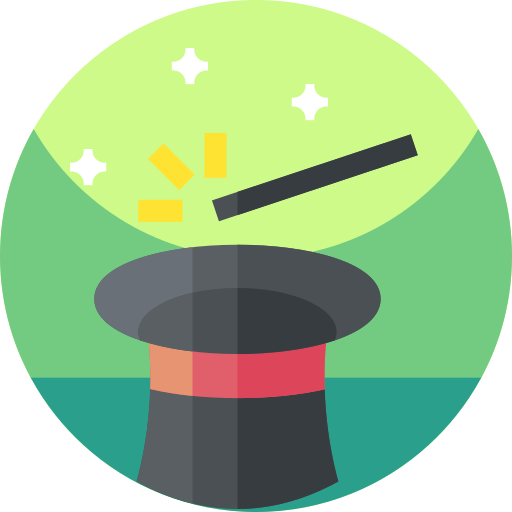 Magic hat Geometric Flat Circular Flat icon