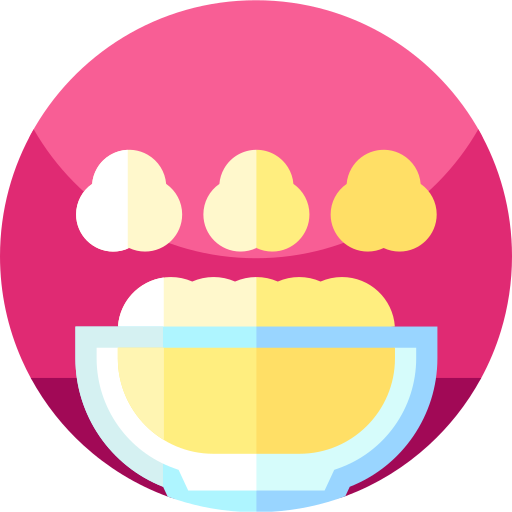 Pop corn Geometric Flat Circular Flat icon