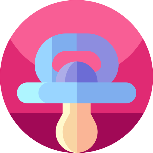 Pacifier Geometric Flat Circular Flat icon