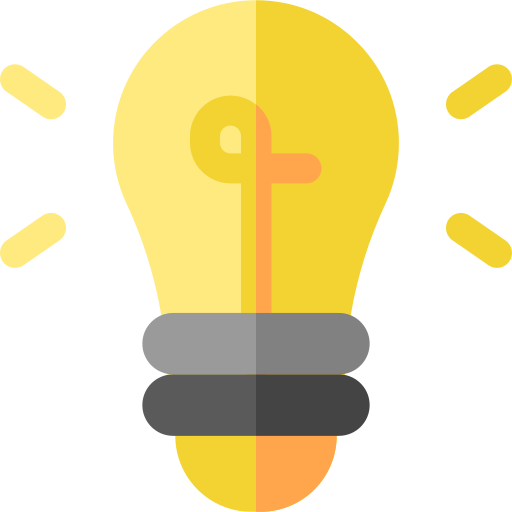 Light bulb Basic Rounded Flat icon