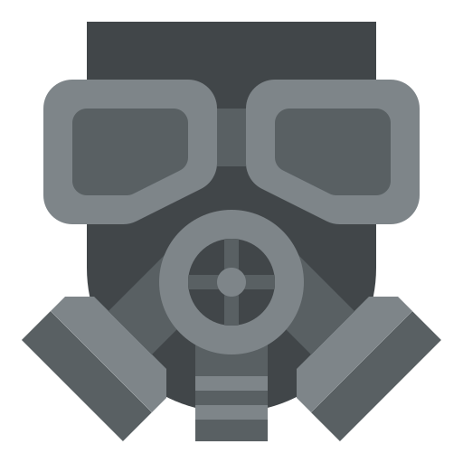 Gas mask Iconixar Flat icon