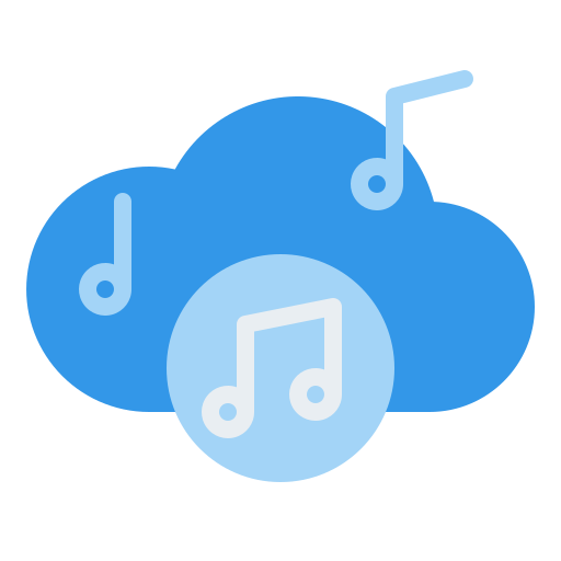 nube musical icono gratis