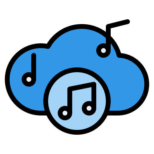 nube musical icono gratis