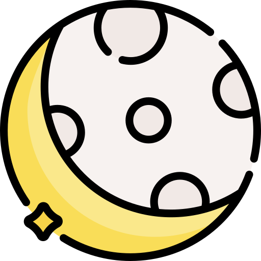 luna creciente icono gratis