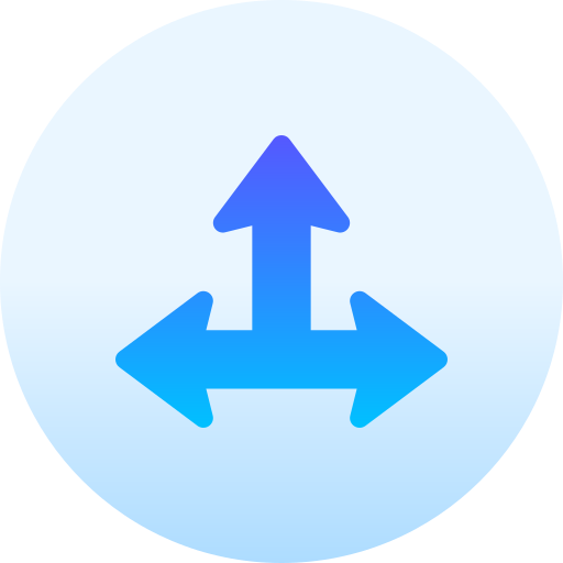 Left arrow Basic Gradient Circular icon