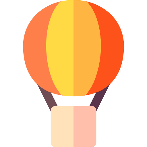 Hot air balloon Basic Rounded Flat icon