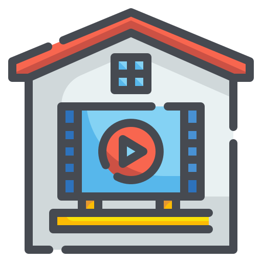 cine en casa icono gratis