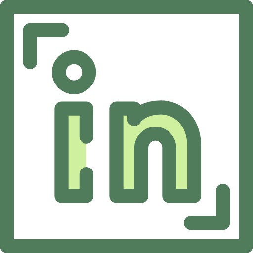 Linkedin Monochrome Green icon