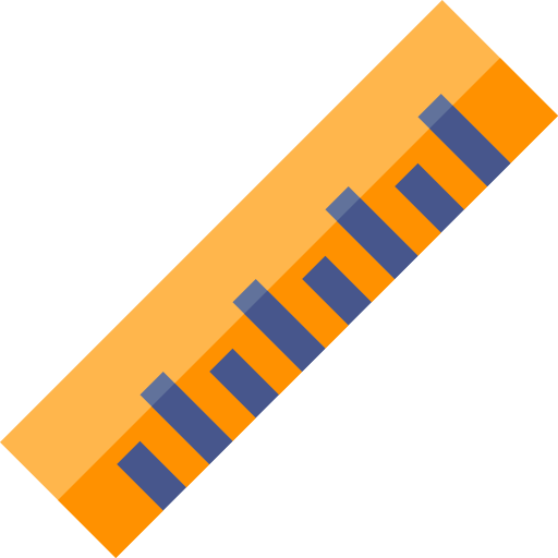 Ruler Basic Straight Flat icon