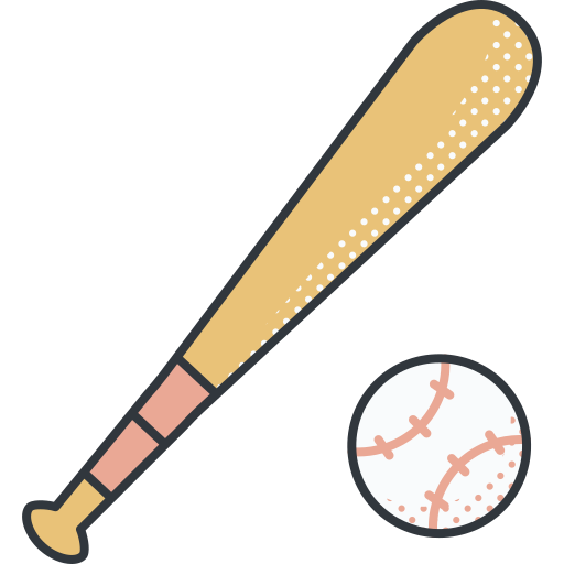 Bate de béisbol - Iconos gratis de deportes