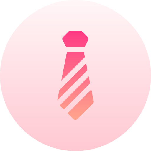Tie Basic Gradient Circular icon