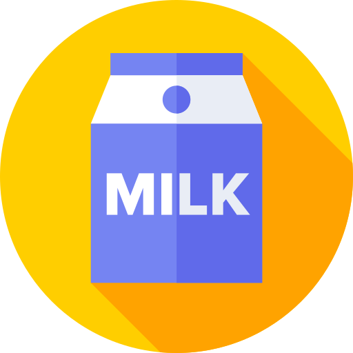 Milk Flat Circular Flat icon