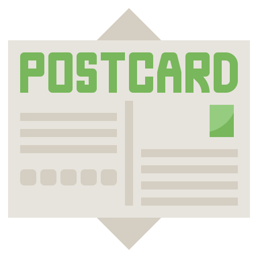 tarjeta postal icono gratis