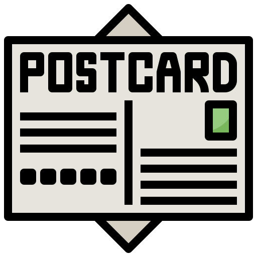 tarjeta postal icono gratis