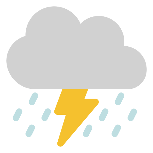 Thunderstorm Generic Flat icon